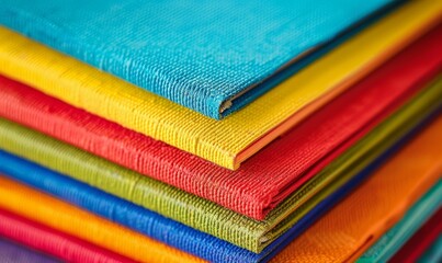 colorful book covers stacked for children