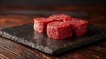 美味しそうな霜降りの赤みの和牛ステーキ