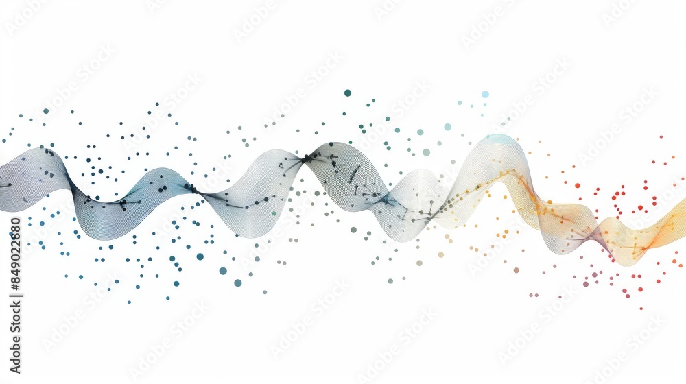 Fototapete A scatter plot graph depicting the correlation between two financial variables, with data points forming a clear pattern.