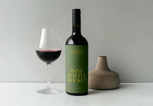 Wine Bottle Mockup