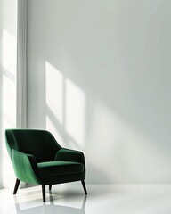 Green Armchair in a Bright Room