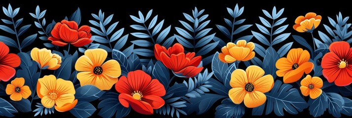 Fototapeta premium Elegant abstract flower background banner 