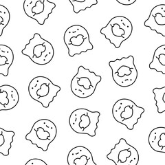 Beautiful different elements and characters of a happy lifestyle. Seamless pattern. Coloring Page. Hand style. Vector drawing. Design ornaments.