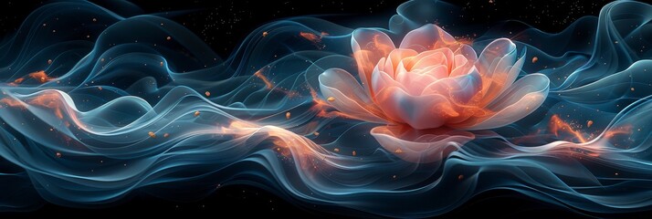 Obraz premium Elegant abstract flower background banner 