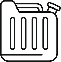 Simple, bold line icon of a jerrycan, perfect for projects related to fuel, gasoline, or storage
