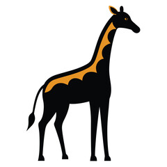 Solid color Giraffe animal vector design