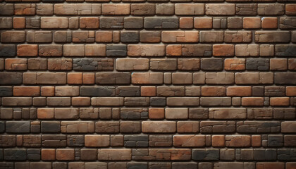 Obraz premium Seamless Horizontal Old Brown Brick Wall Texture