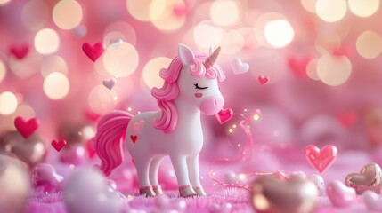 Cute 3D unicorn