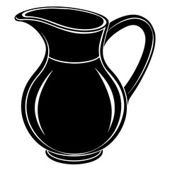 beautiful jug vector silhouette illustration svg file 