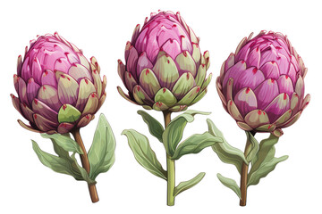 Fototapeta premium Artichokes Hand Drawn Vector