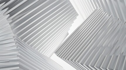 Obraz premium Clean white lines against a grey backdrop, forming precise geometric shapes, minimalistic yet dynamic.