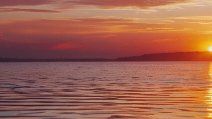 Great sunset horizon over the ocean