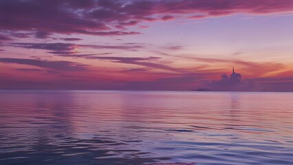 Obraz premium Great sunset horizon over the ocean