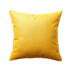 A yellow pillow isolated on transparent background.