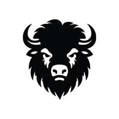 Majestic Bison Head Illustration - Royalty-Free Vector Graphic for Nature and Wildlife Themes