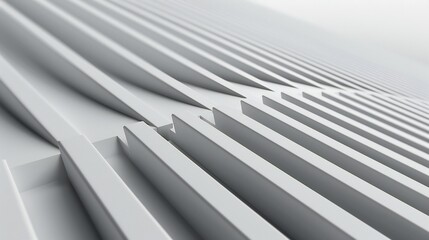 Obraz premium Straight 3D lines in varying shades of grey, intersecting to create a minimalist and sophisticated composition.