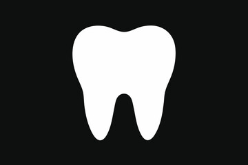 Single White Tooth Isolated Vector,single white tooth isolated on black background, tooth, dental, dentist, teeth, human, health, care, 