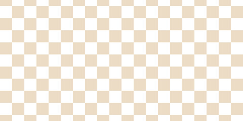 A seamless beige and white checkered pattern, like a chessboard, for backgrounds, wallpaper, or fabric