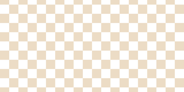 A seamless beige and white checkered pattern, like a chessboard, for backgrounds, wallpaper, or fabric