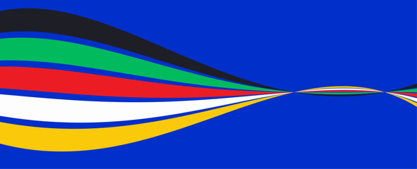 Soccer championship abstract Summer Football 2024 competition Group Stage of the European football tournament in Germany National flags pattern. Layouts promote sports events, clubs. 