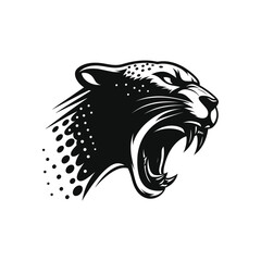 Fierce Cheetah Logo Vector - Roaring Cheetah Head Silhouette © PaletteGuru