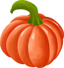 pumpkin watercolor autumn still life for celebration design