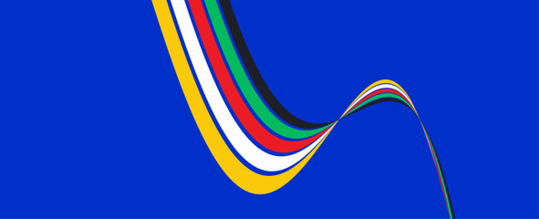 Soccer championship abstract Summer Football 2024 competition Group Stage of the European football tournament in Germany National flags pattern. Layouts promote sports events, clubs. 