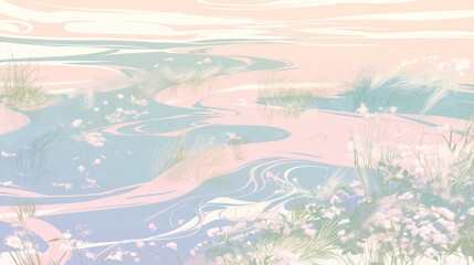 sunrise over the river