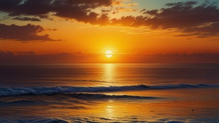 Fototapeta premium Great sunset horizon over the ocean
