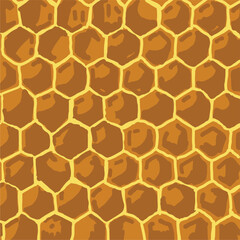 Honeycomb pattern with honey