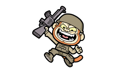 Soldier Monkey Animal RG
