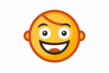 Smiling Face Icon Vector on White Background,smiling face, icon, vector, white background, emoticon, symbol, happy, joyful, expression, 