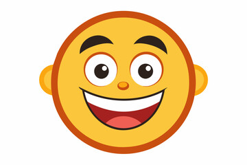 Smiling Face Icon Vector on White Background,smiling face, icon, vector, white background, emoticon, symbol, happy, joyful, expression, 