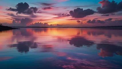 Obraz premium Great sunset horizon over the ocean