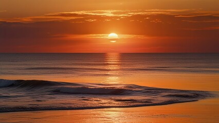 Great sunset horizon over the ocean