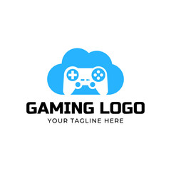 Game console and video games stick logo design template