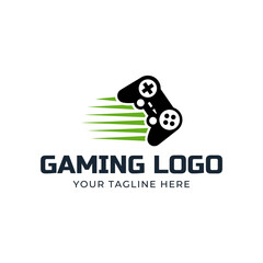 Game console and video games stick logo design template