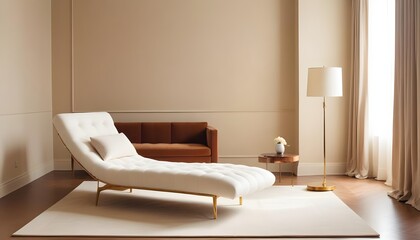 white and gold theme modern interior