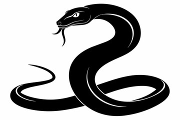 Snake Black Silhouette Vector on White Background,snake, animal, cartoon, vector, illustration, reptile, serpent, cobra, symbol, 2013, cute, fun, 