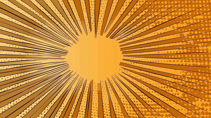 Fototapeta premium Bright Sunburst Background with Comic Style