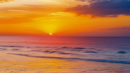Obraz premium Great sunset horizon over the ocean
