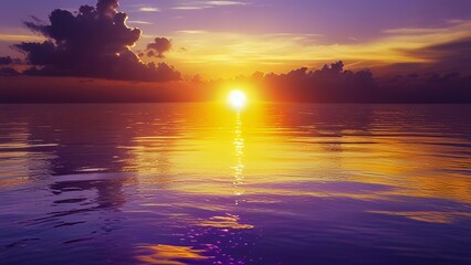 Fototapeta premium Great sunset horizon over the ocean