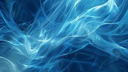 Obraz premium Dynamic abstract background with flowing blue lines resembling waves or silk fabric
