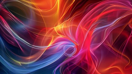 Obraz premium abstract background, abstract ribbons with luminous colors, perfect for vibrant designs background