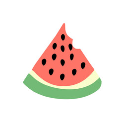 Slice Watermelon vector illustration
