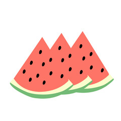 Slice Watermelon vector illustration