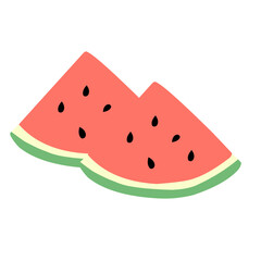 Slice Watermelon vector illustration