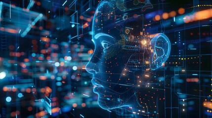 Illustration of Embracing AI tools to improve efficiency and quality in content creation, image generation. Ai Generate.