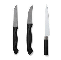 kitchen knife on white background