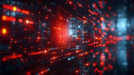 Hacker s Screen Filled with Error Messages and Red Alerts Indicating a High Stakes System Breach